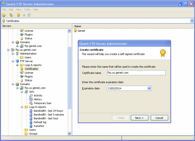 Gene6 FTP Server